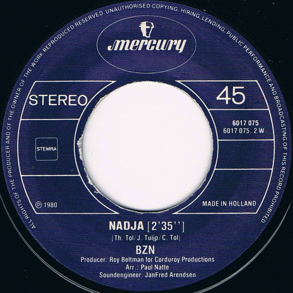BZN : Rockin' The Trolls / Nadja (7", Single)