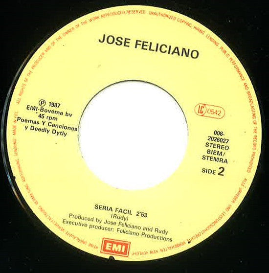 José Feliciano : Ponte A Cantar (7", Single)