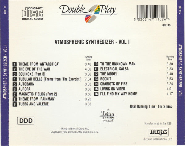 The Galaxy Sound Orchestra : Atmospheric Synthesizer Vol 1 (CD, Bla)
