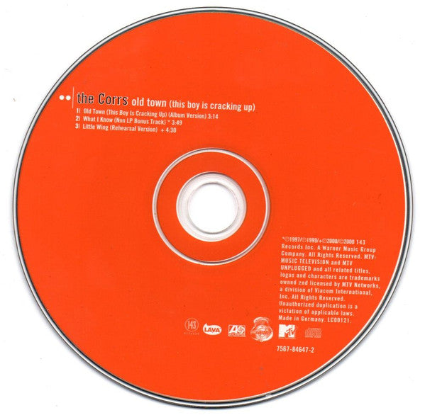 The Corrs : Old Town (This Boy Is Cracking Up) (CD, Maxi)