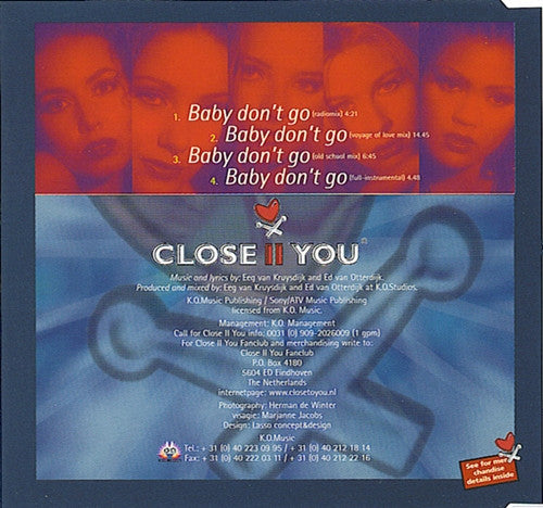 Close II You : Baby Don't Go (CD, Maxi)