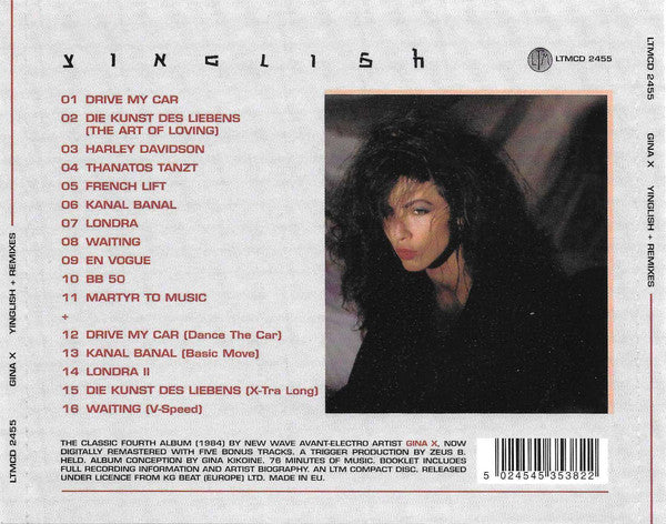 Gina X : Yinglish + Remixes (CD, Album, RE, RM)