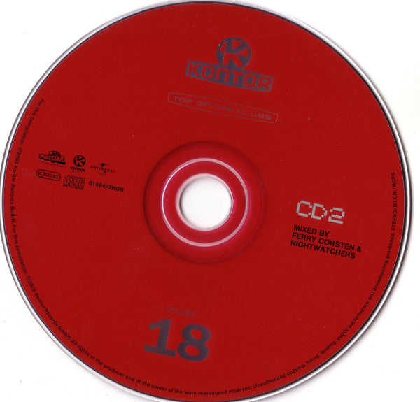 Various : Kontor - Top Of The Clubs Volume 18 (2xCD, Comp, Mixed)