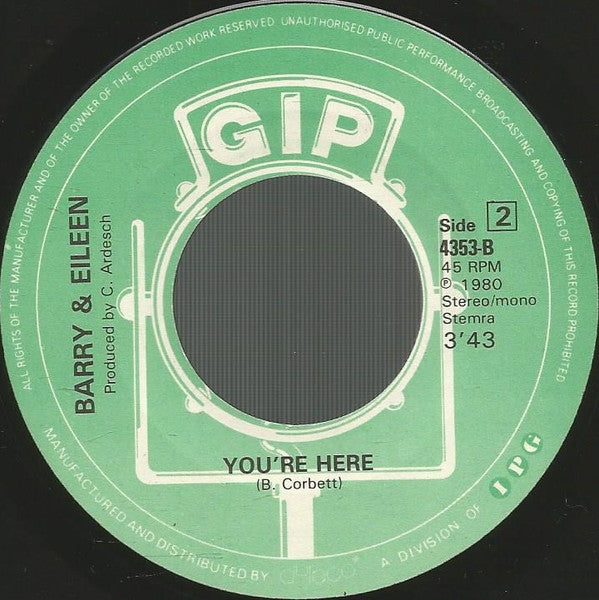 Barry & Eileen : Ibiza (7", Single)