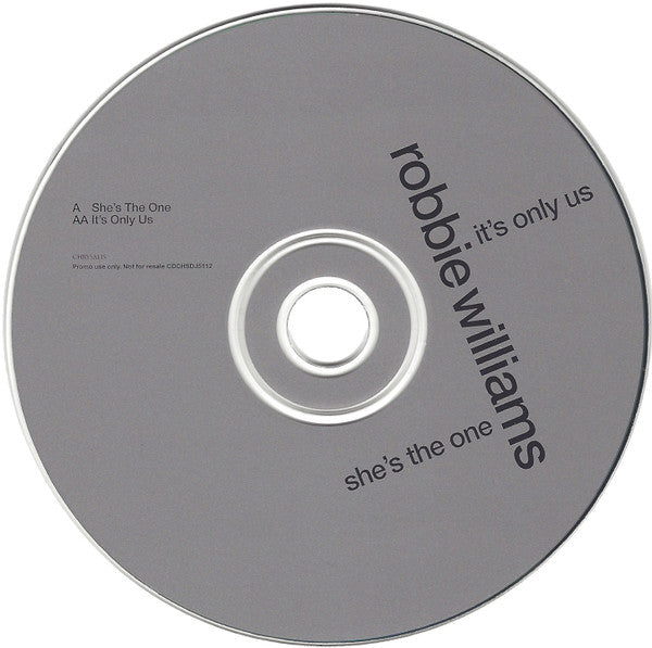 Robbie Williams : She's The One / It's Only Us (CD, Single, Promo)