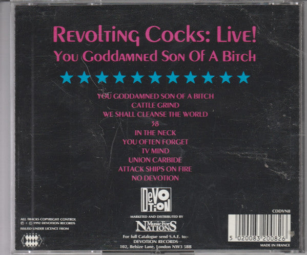 Revolting Cocks : Live! You Goddamned Son Of A Bitch (CD, Album, RE)