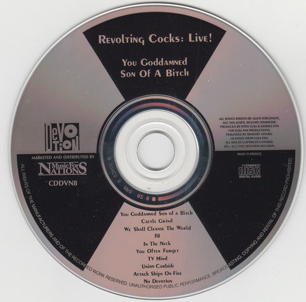 Revolting Cocks : Live! You Goddamned Son Of A Bitch (CD, Album, RE)
