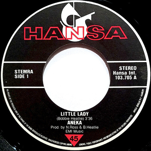 Aneka : Little Lady (7", Single, Whi)