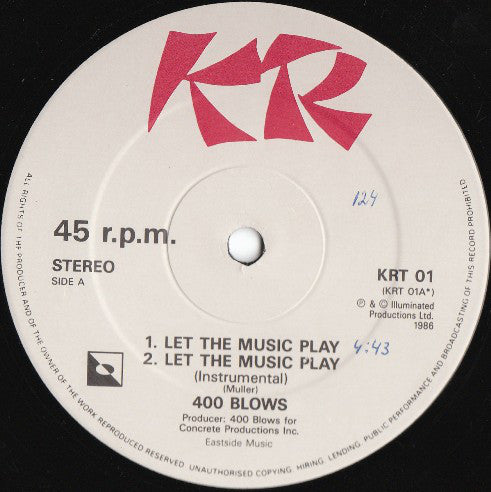 400 Blows : Let The Music Play (12")