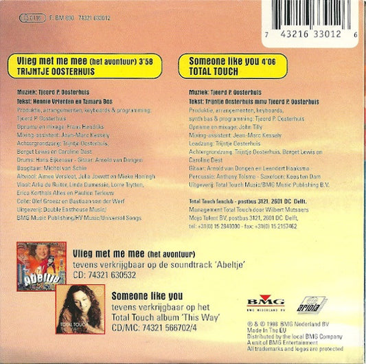 Trijntje Oosterhuis : Vlieg Met Me Mee (Het Avontuur) (CD, Single)