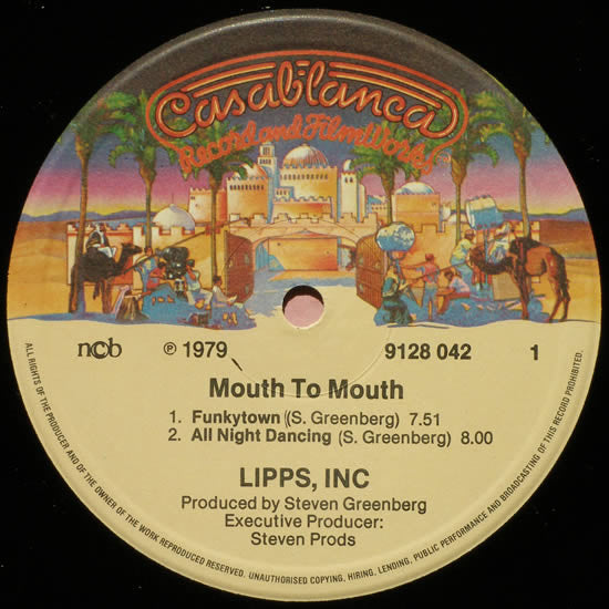 Lipps, Inc. : Mouth To Mouth (LP, Album)