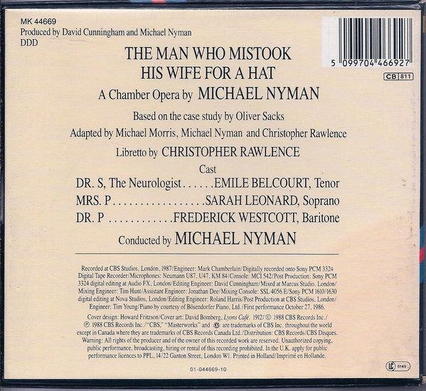 Michael Nyman : The Man Who Mistook His Wife For A Hat (CD, Album + Box)