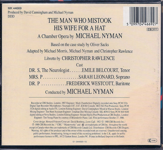 Michael Nyman : The Man Who Mistook His Wife For A Hat (CD, Album + Box)