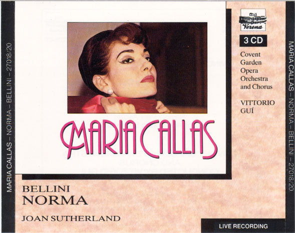 Maria Callas, Vincenzo Bellini, Joan Sutherland, Orchestra Of The Royal Opera House, Covent Garden And Chorus Of The Royal Opera House, Covent Garden, Vittorio Gui : Norma (3xCD, Album, Mono)