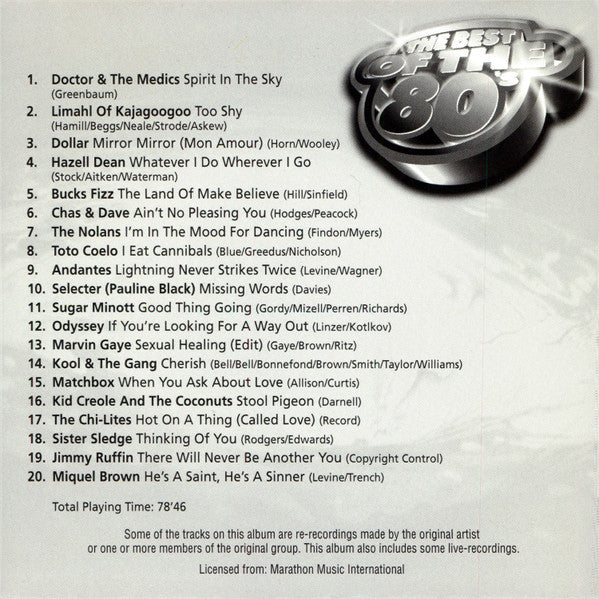 Various : The Best Of The 80's (CD, Comp)