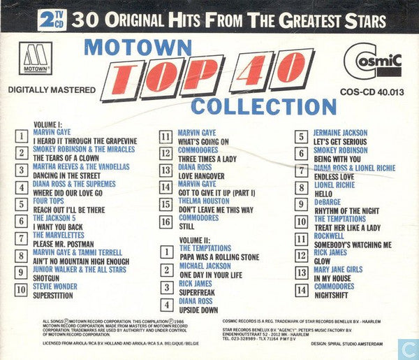 Various : Motown Top 40 Collection (2xCD, Comp)