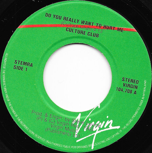 Culture Club : Do You Really Want To Hurt Me (7", Single)