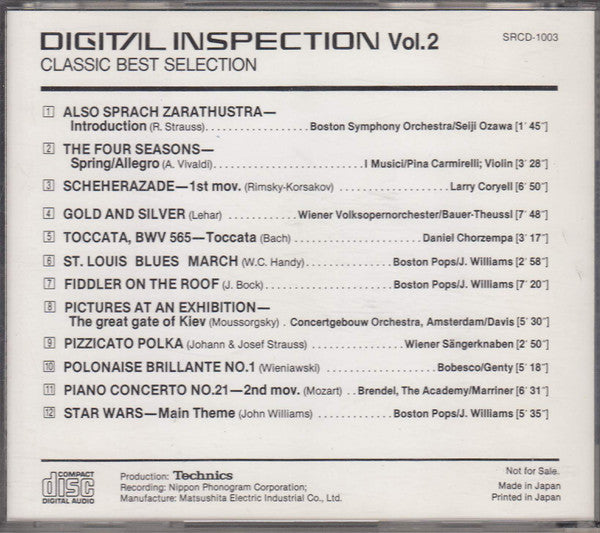 Various : Digital Inspection Vol.2 Classic Best Selection (CD, Comp, Promo)