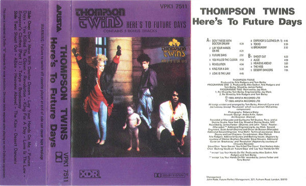 Thompson Twins : Here's To Future Days (Cass, Album)