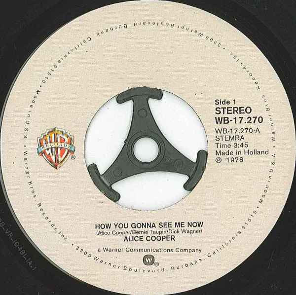 Alice Cooper (2) : How You Gonna See Me Now (7", Single)