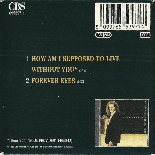 Michael Bolton : How Am I Supposed To Live Without You (CD, Mini, Single)