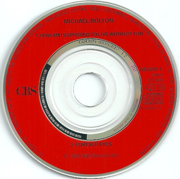 Michael Bolton : How Am I Supposed To Live Without You (CD, Mini, Single)
