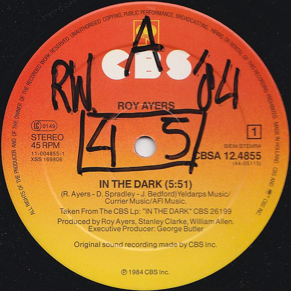 Roy Ayers : In The Dark (Dance Mix) (12", Maxi)