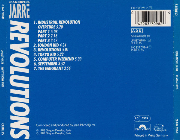 Jean-Michel Jarre : Revolutions (CD, Album)