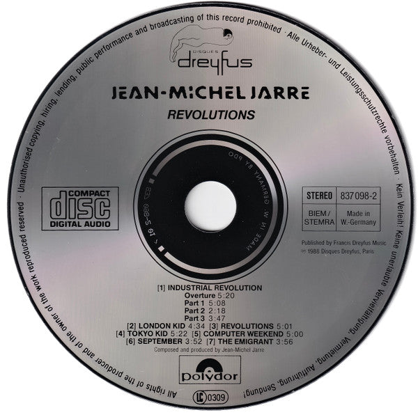 Jean-Michel Jarre : Revolutions (CD, Album)