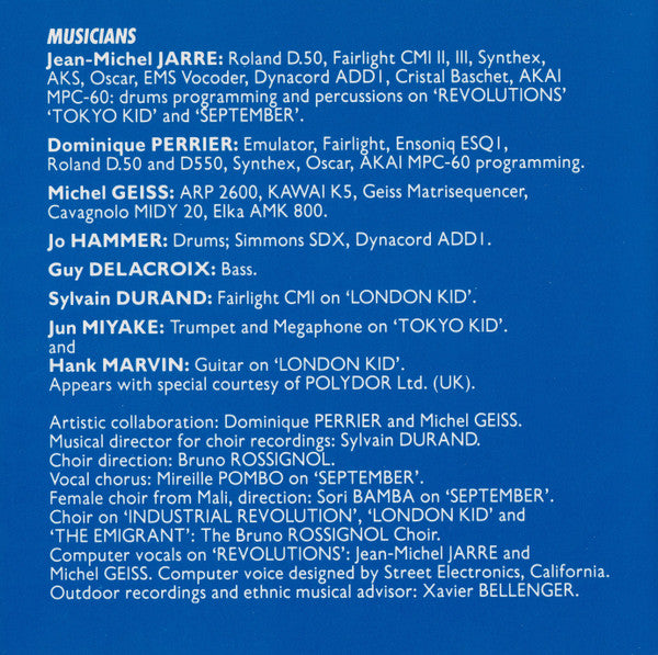 Jean-Michel Jarre : Revolutions (CD, Album)