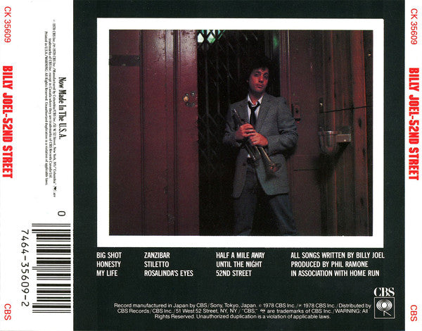 Billy Joel : 52nd Street (CD, Album, RE)
