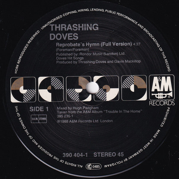 Thrashing Doves : Reprobate's Hymn (12")