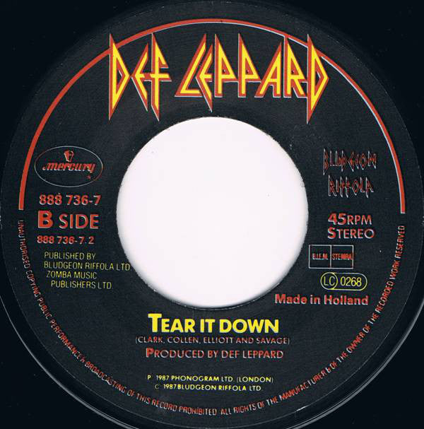 Def Leppard : Animal (7", Single)