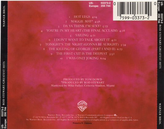 Rod Stewart : Greatest Hits (CD, Comp, RE, Tar)