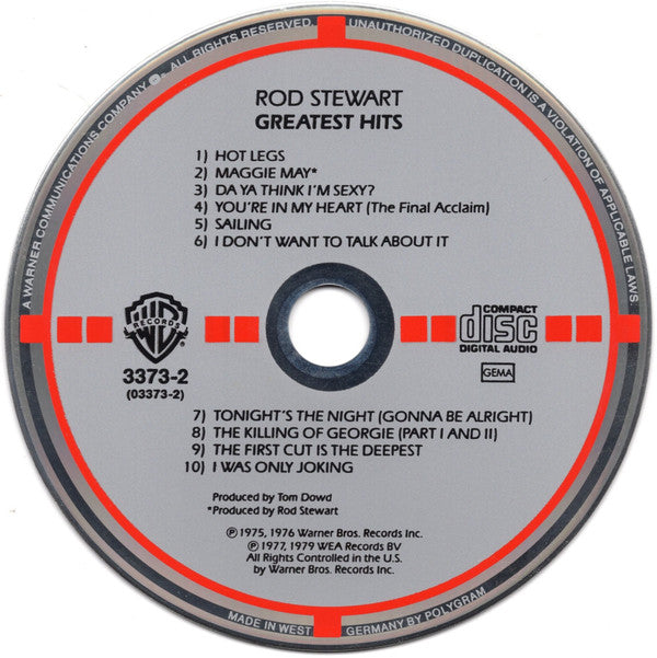 Rod Stewart : Greatest Hits (CD, Comp, RE, Tar)