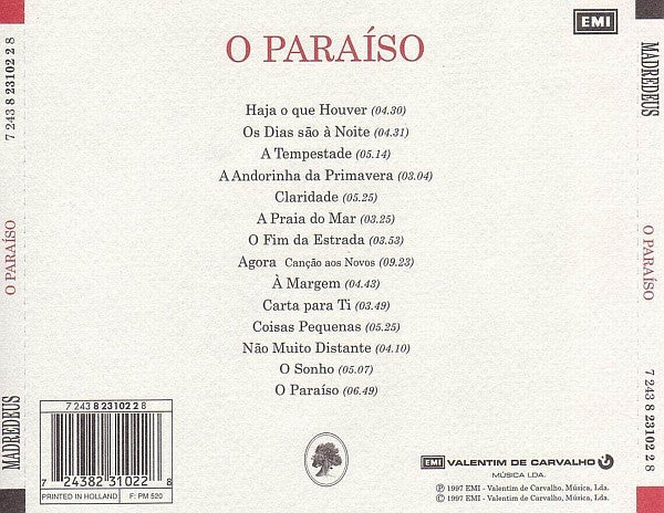 Madredeus : O Paraíso (CD, Album)