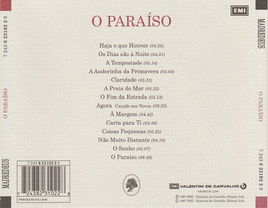 Madredeus : O Paraíso (CD, Album)