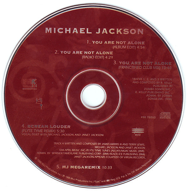 Michael Jackson : You Are Not Alone (The Remixes) (CD, Maxi)