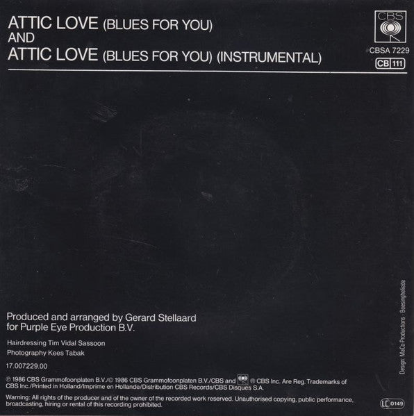 Zillah : Attic Love (Blues For You) (7", Single)
