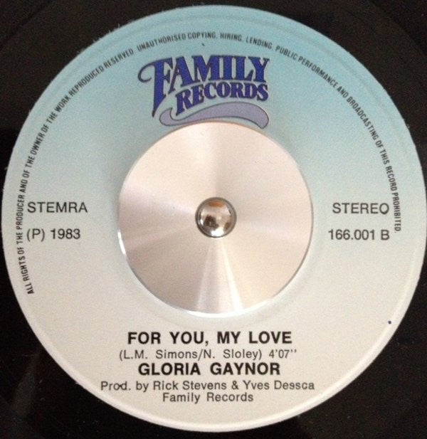 Gloria Gaynor : Stop In The Name Of Love / For You, My Love (7", Single)