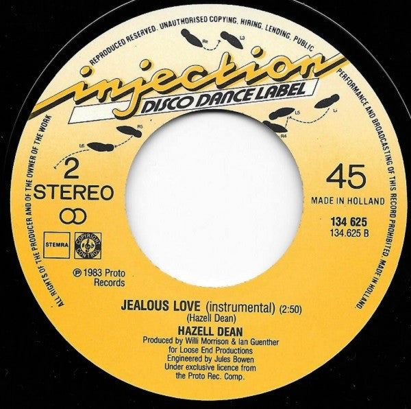 Hazell Dean : Jealous Love (7", Single)