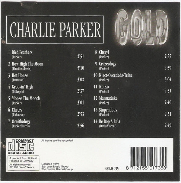 Charlie Parker : Gold (CD, Comp)