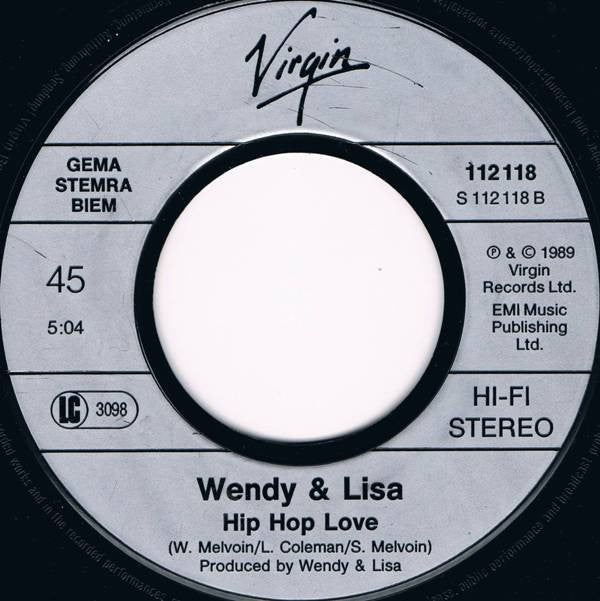 Wendy & Lisa : Lolly Lolly (7", Single)
