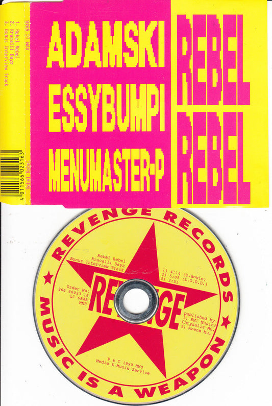 Adamski, Essybumpi & Menumasterp : Rebel Rebel (CD, Single)