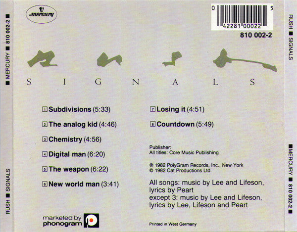 Rush : Signals (CD, Album, RE)