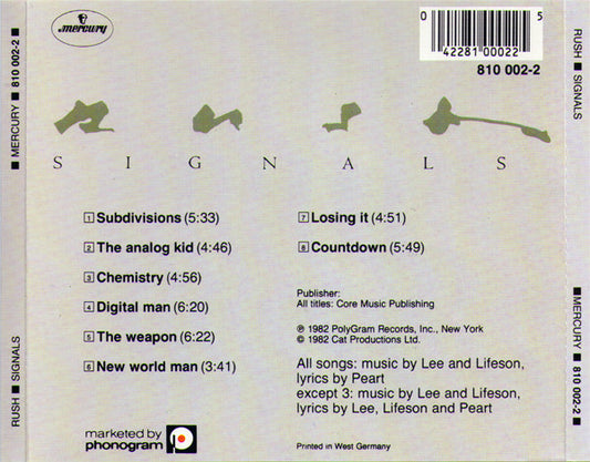 Rush : Signals (CD, Album, RE)