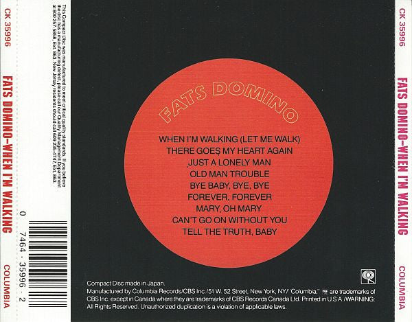 Fats Domino : When I'm Walking (CD, Comp, RE)