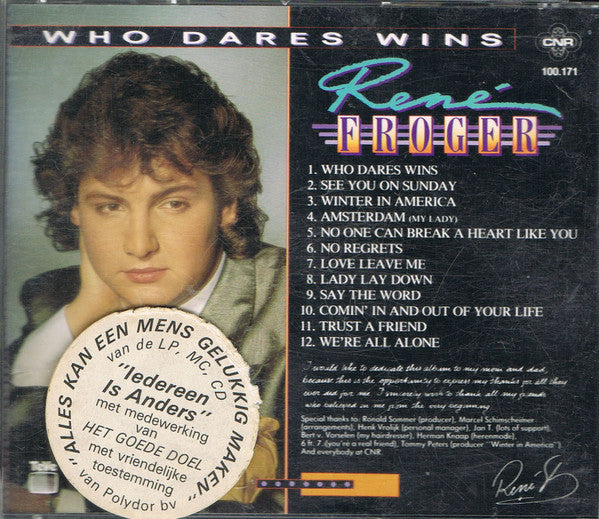 René Froger : Who Dares Wins (CD, Album + CD, Single)