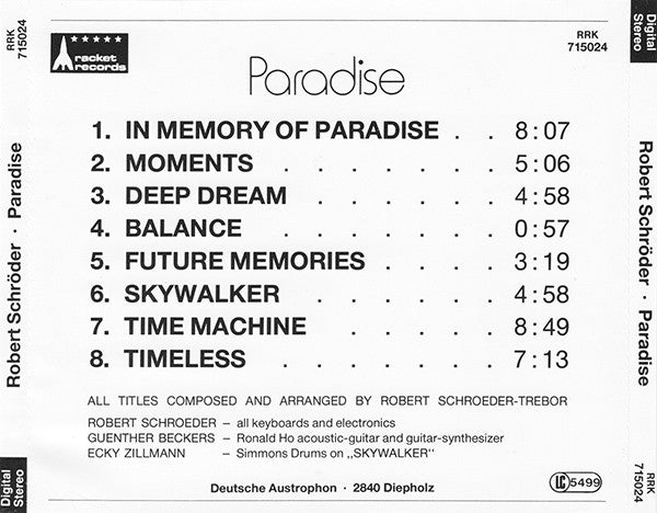 Robert Schröder : Paradise (CD, Album, RE)