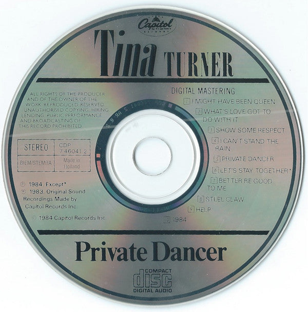 Tina Turner : Private Dancer (CD, Album, RE, RP)